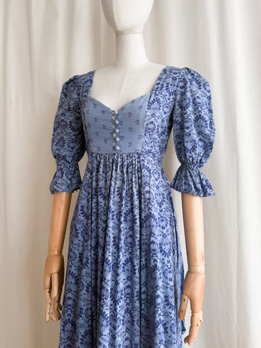 Divine Holy Grail Rare 70s Earlybird Miss Selfridge Cotton Maxi Dress
