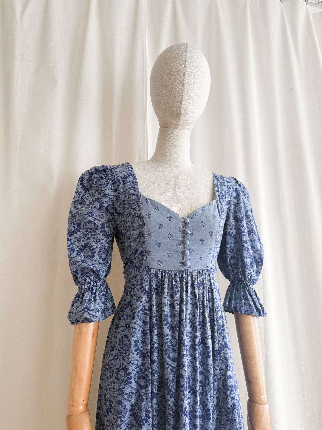 Divine Holy Grail Rare 70s Earlybird Miss Selfridge Cotton Maxi Dress