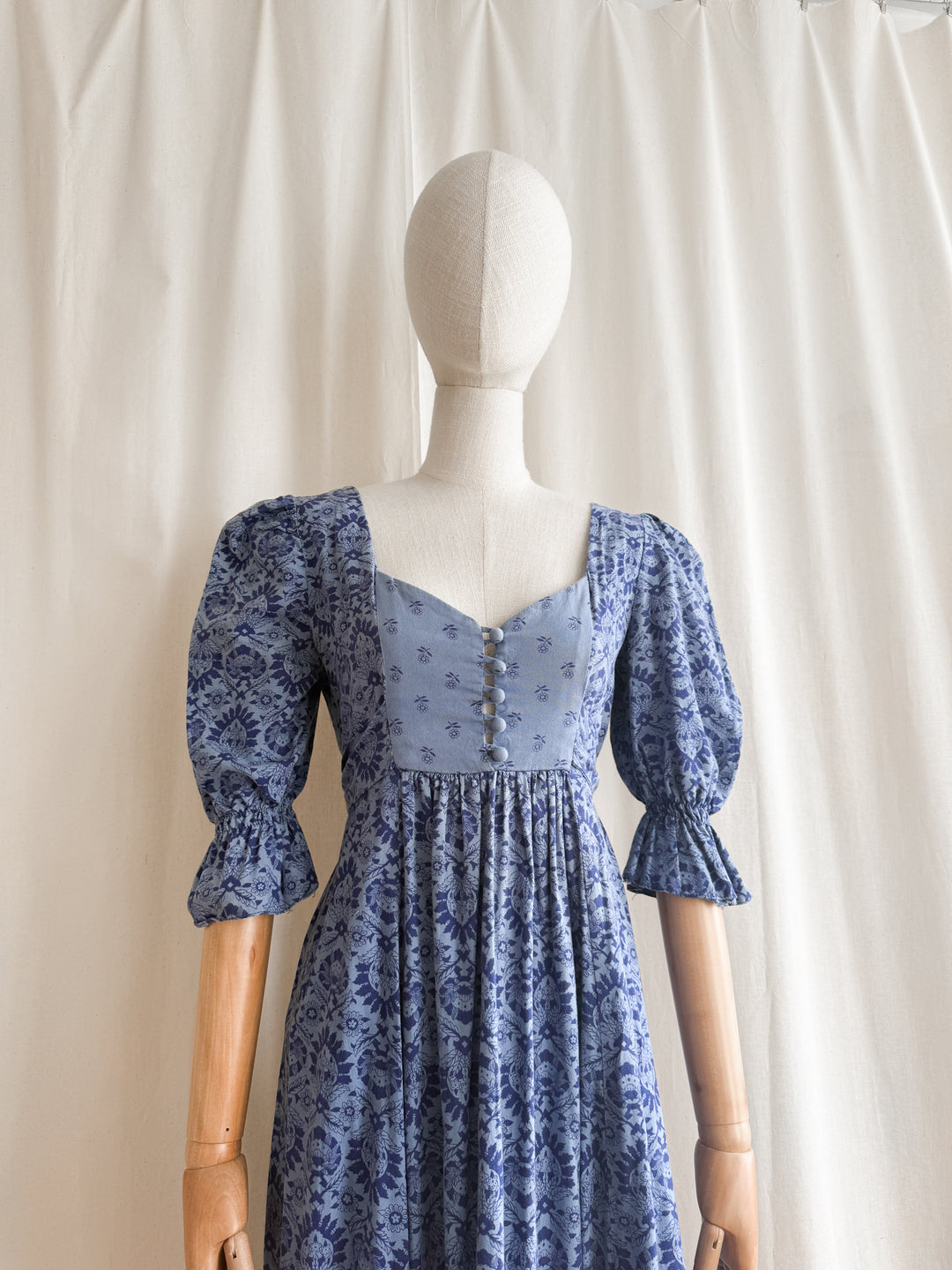 Divine Holy Grail Rare 70s Earlybird Miss Selfridge Cotton Maxi Dress