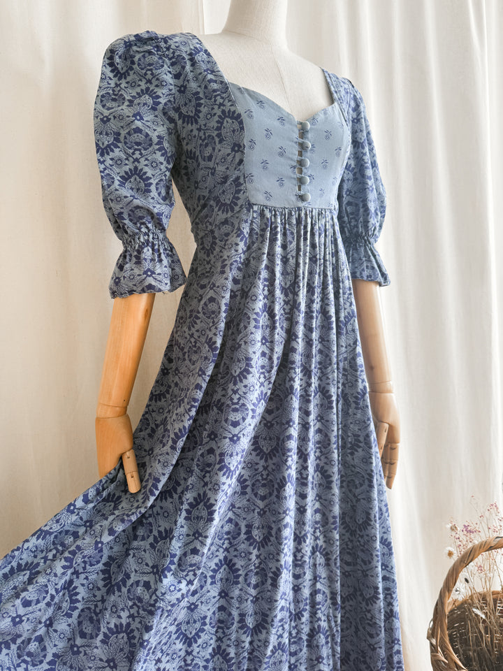 Divine Holy Grail Rare 70s Earlybird Miss Selfridge Cotton Maxi Dress