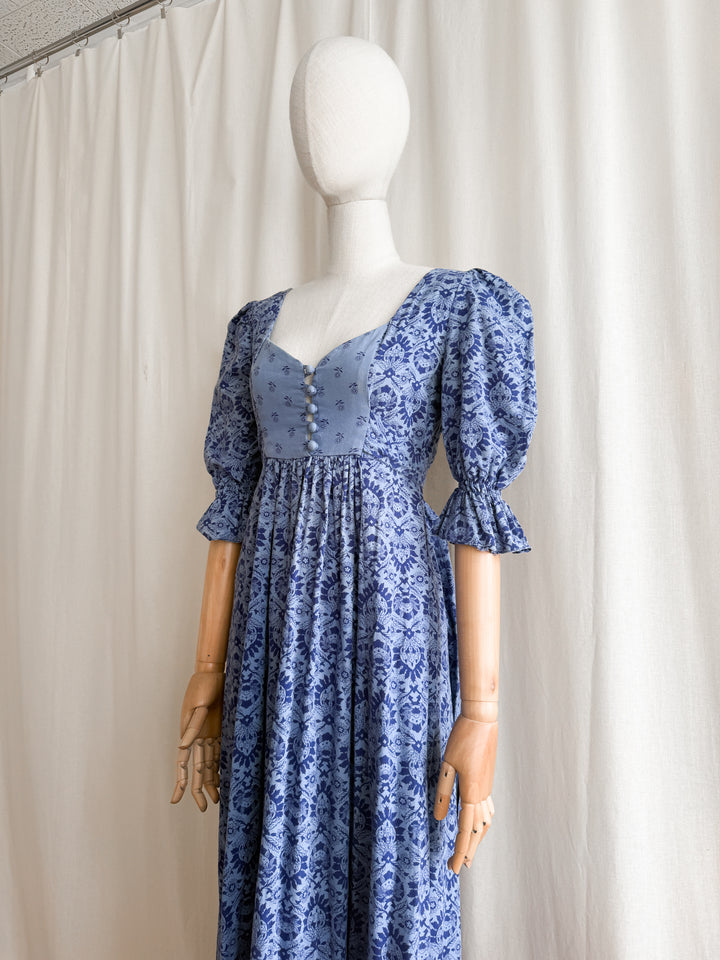Divine Holy Grail Rare 70s Earlybird Miss Selfridge Cotton Maxi Dress