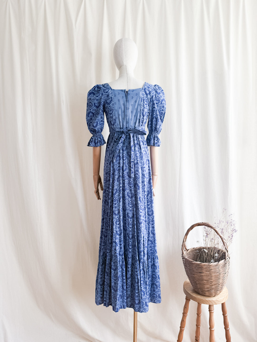 Divine Holy Grail Rare 70s Earlybird Miss Selfridge Cotton Maxi Dress