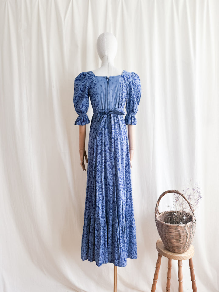 Divine Holy Grail Rare 70s Earlybird Miss Selfridge Cotton Maxi Dress