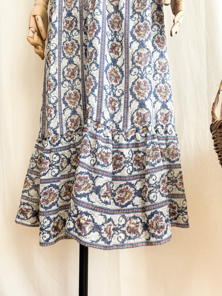 Gorgeous Rare 70s Light Cotton Maxi Dress by Dollyrockers