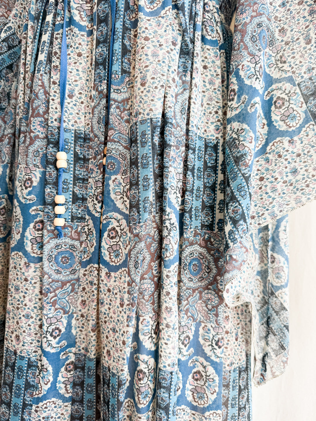 Insanely Beautiful Rare 70s Bohemian Cotton Maxi Dress by Cresta