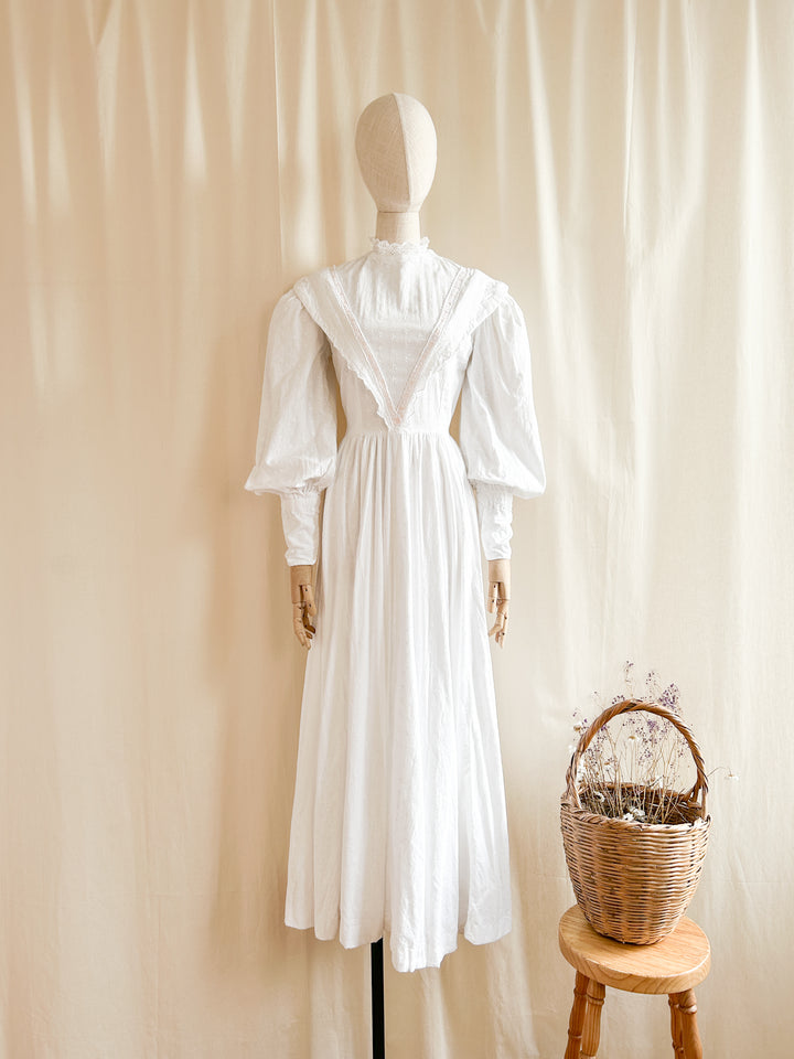 The Marie ~ gorgeous one of a kind 70s broderie anglaise dress