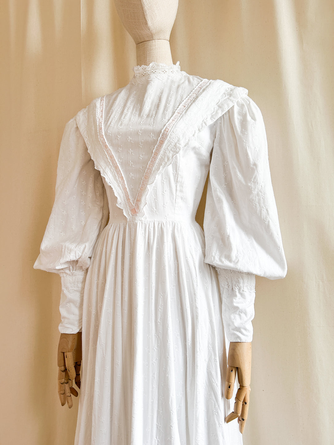 The Marie ~ gorgeous one of a kind 70s broderie anglaise dress