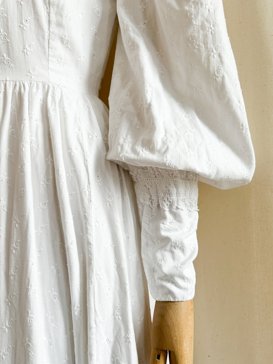 The Marie ~ gorgeous one of a kind 70s broderie anglaise dress