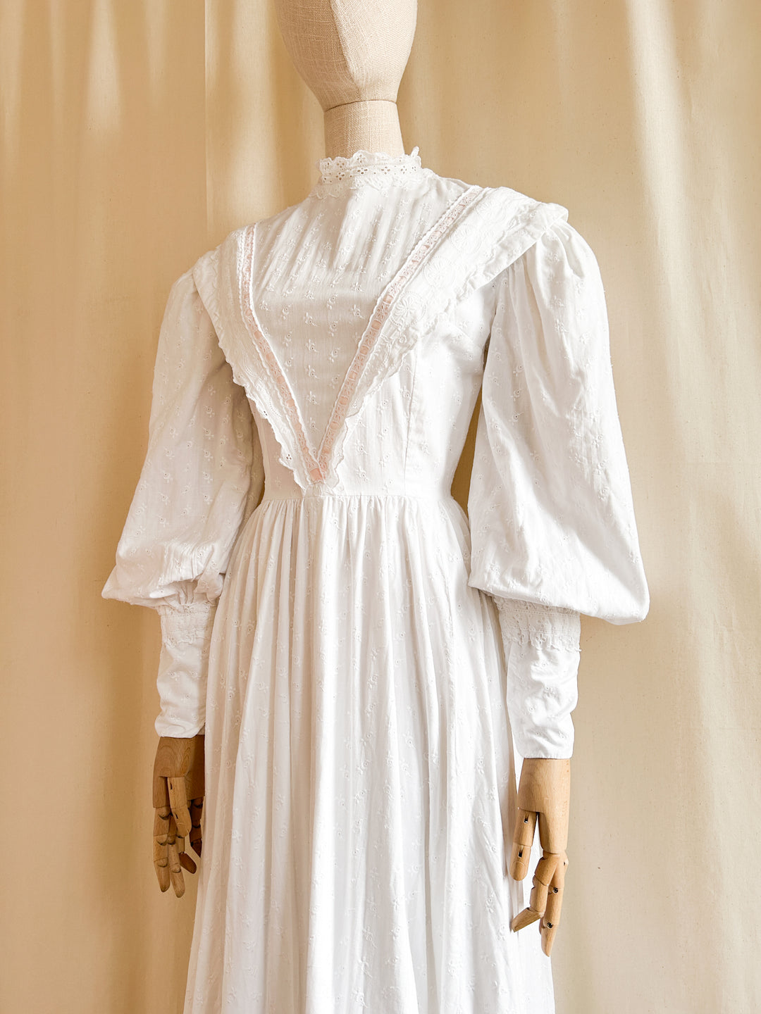 The Marie ~ gorgeous one of a kind 70s broderie anglaise dress