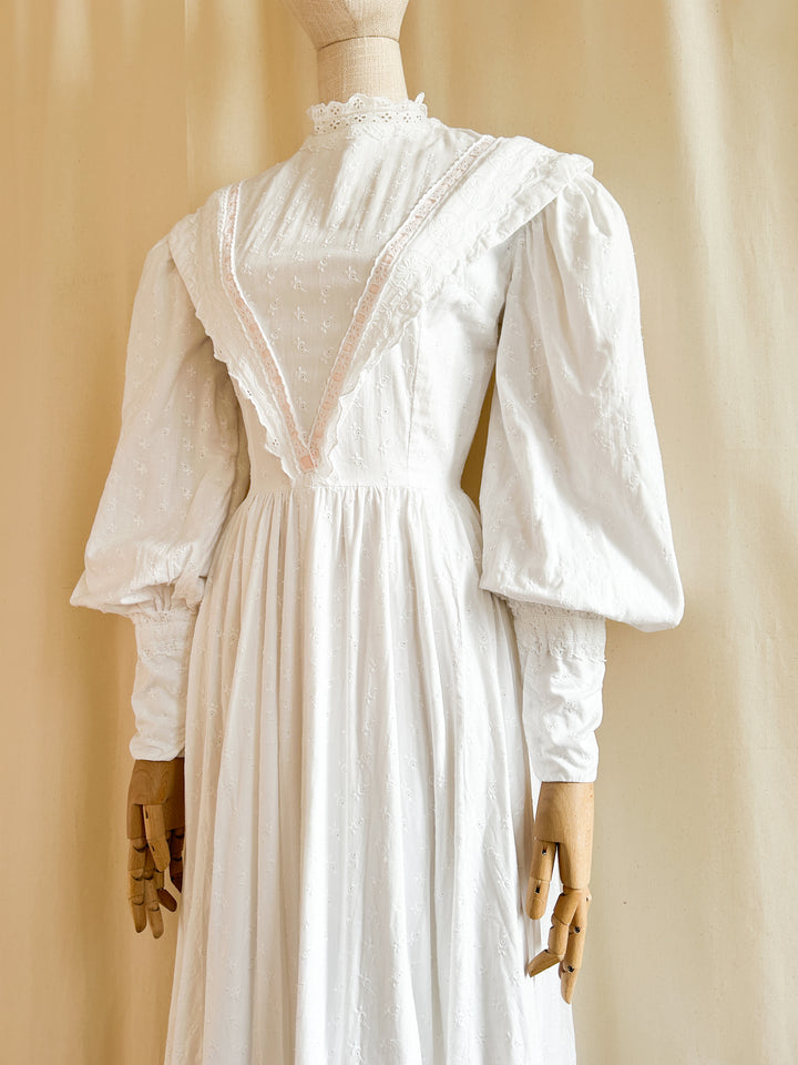 The Marie ~ gorgeous one of a kind 70s broderie anglaise dress