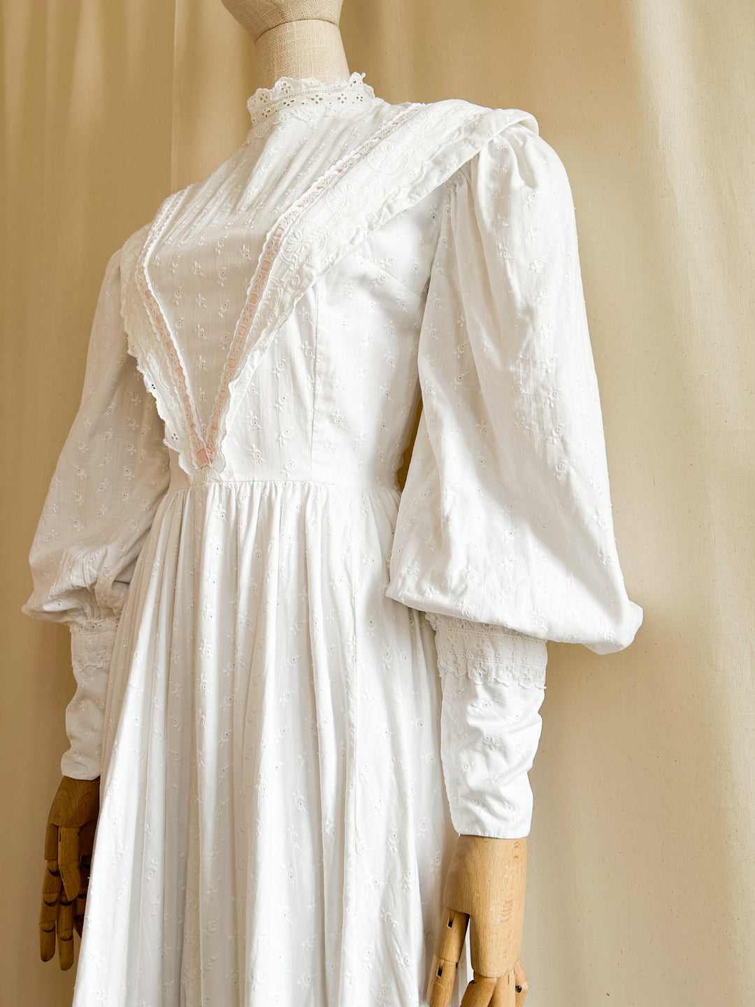 The Marie ~ gorgeous one of a kind 70s broderie anglaise dress