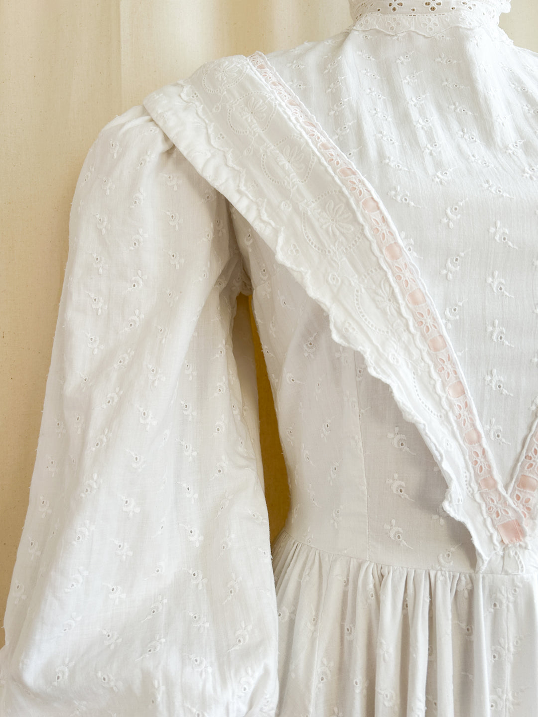 The Marie ~ gorgeous one of a kind 70s broderie anglaise dress