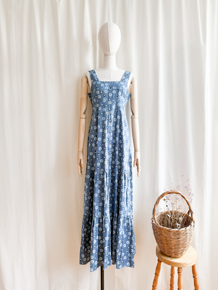 Gorgeous Moody Blue Cotton maxi Dress by Topshop