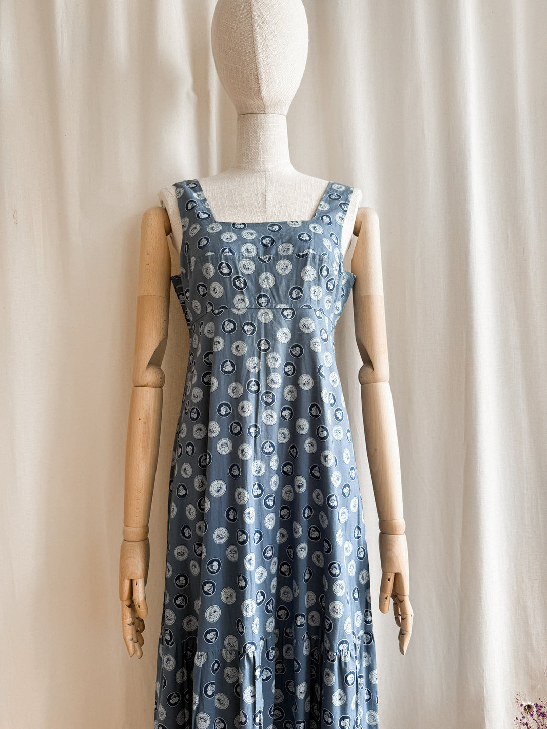 Gorgeous Moody Blue Cotton maxi Dress by Topshop