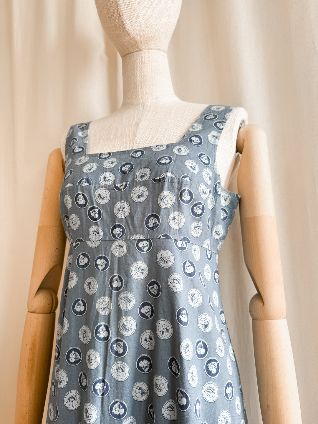 Gorgeous Moody Blue Cotton maxi Dress by Topshop