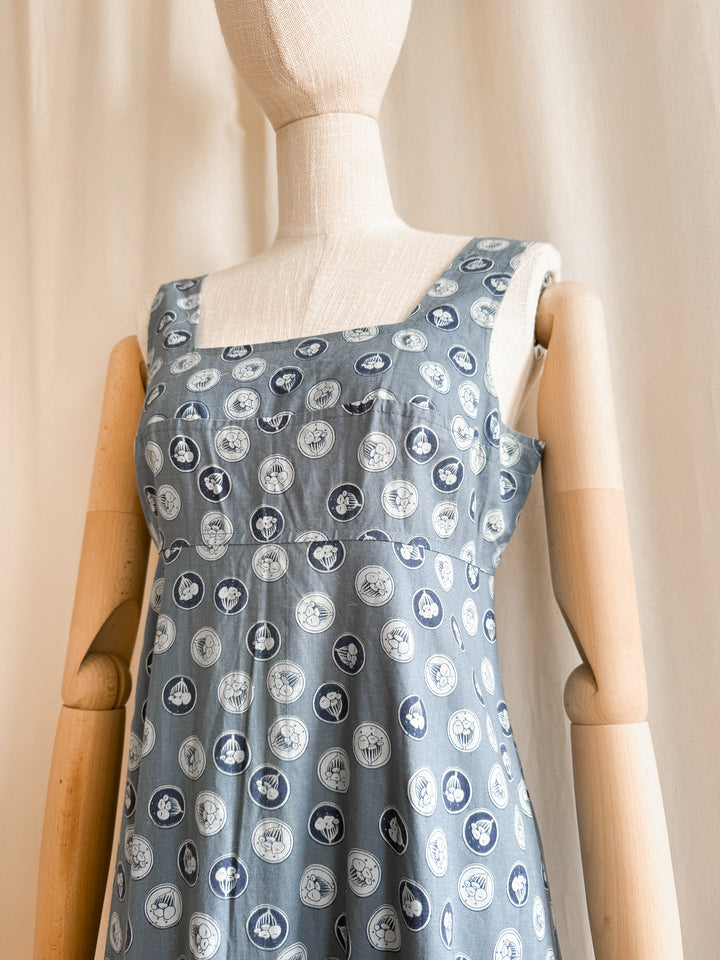 Gorgeous Moody Blue Cotton maxi Dress by Topshop