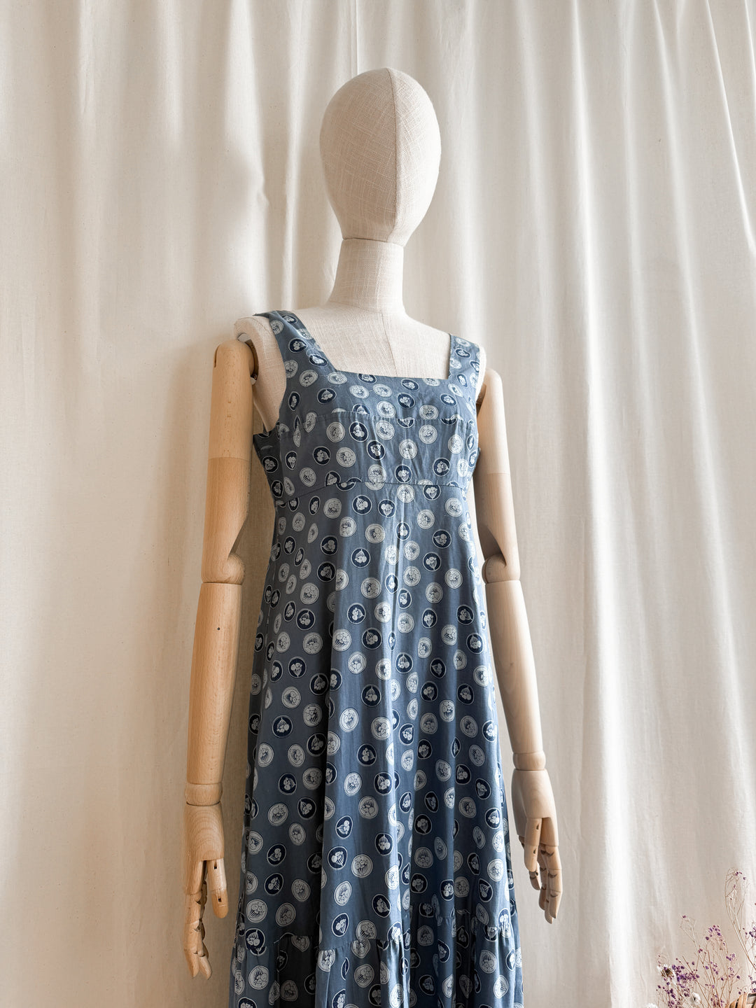 Gorgeous Moody Blue Cotton maxi Dress by Topshop