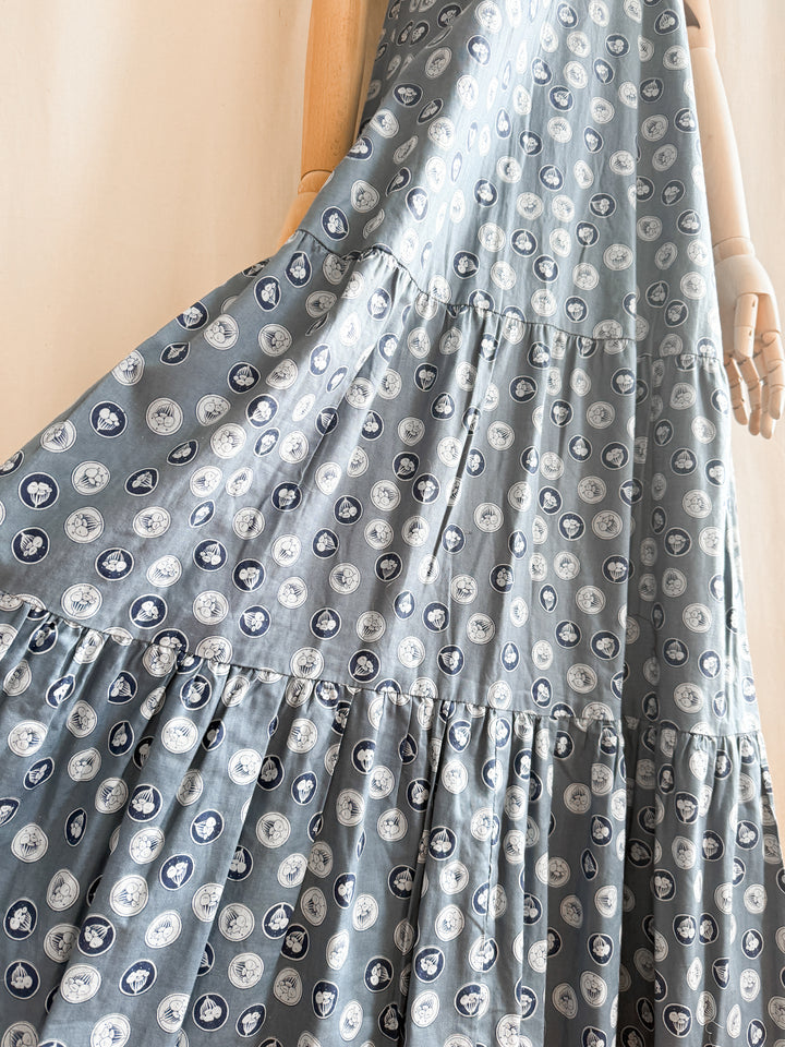 Gorgeous Moody Blue Cotton maxi Dress by Topshop