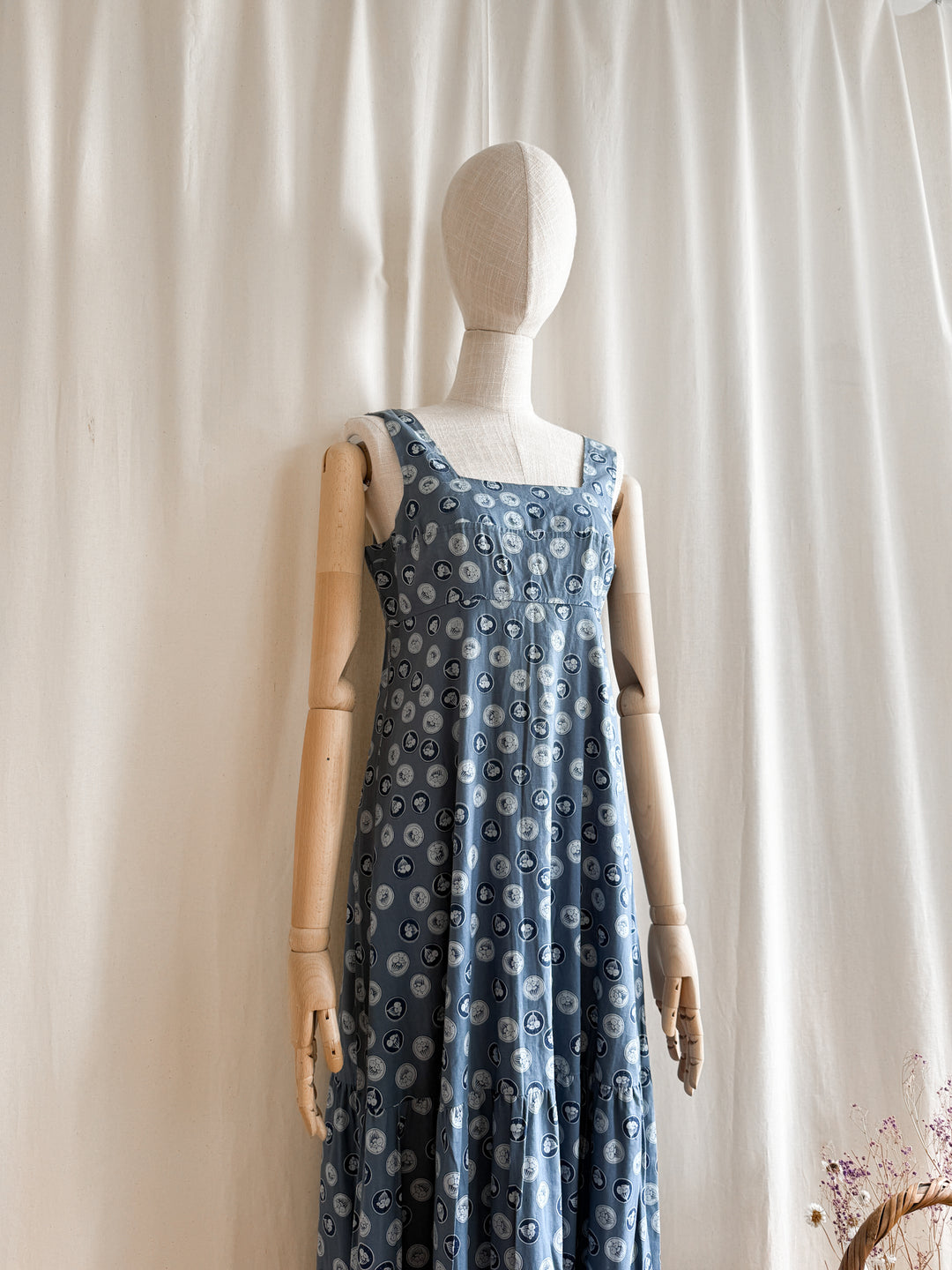 Gorgeous Moody Blue Cotton maxi Dress by Topshop