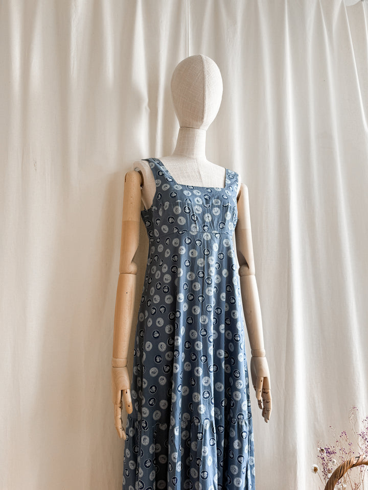 Gorgeous Moody Blue Cotton maxi Dress by Topshop