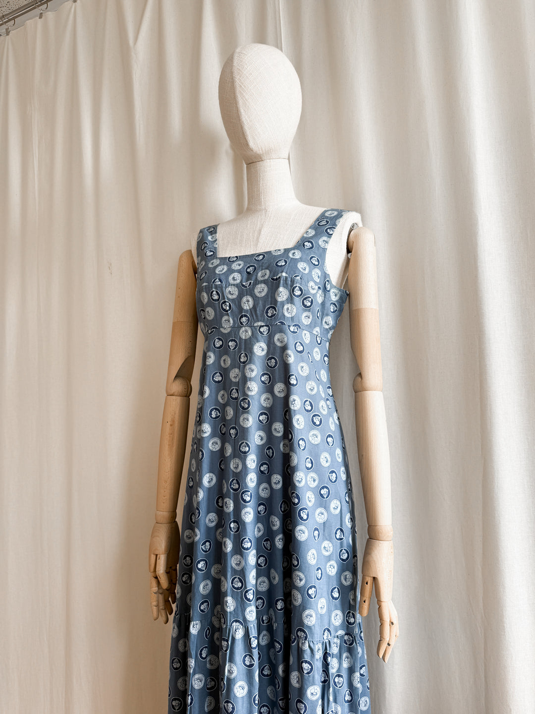 Gorgeous Moody Blue Cotton maxi Dress by Topshop