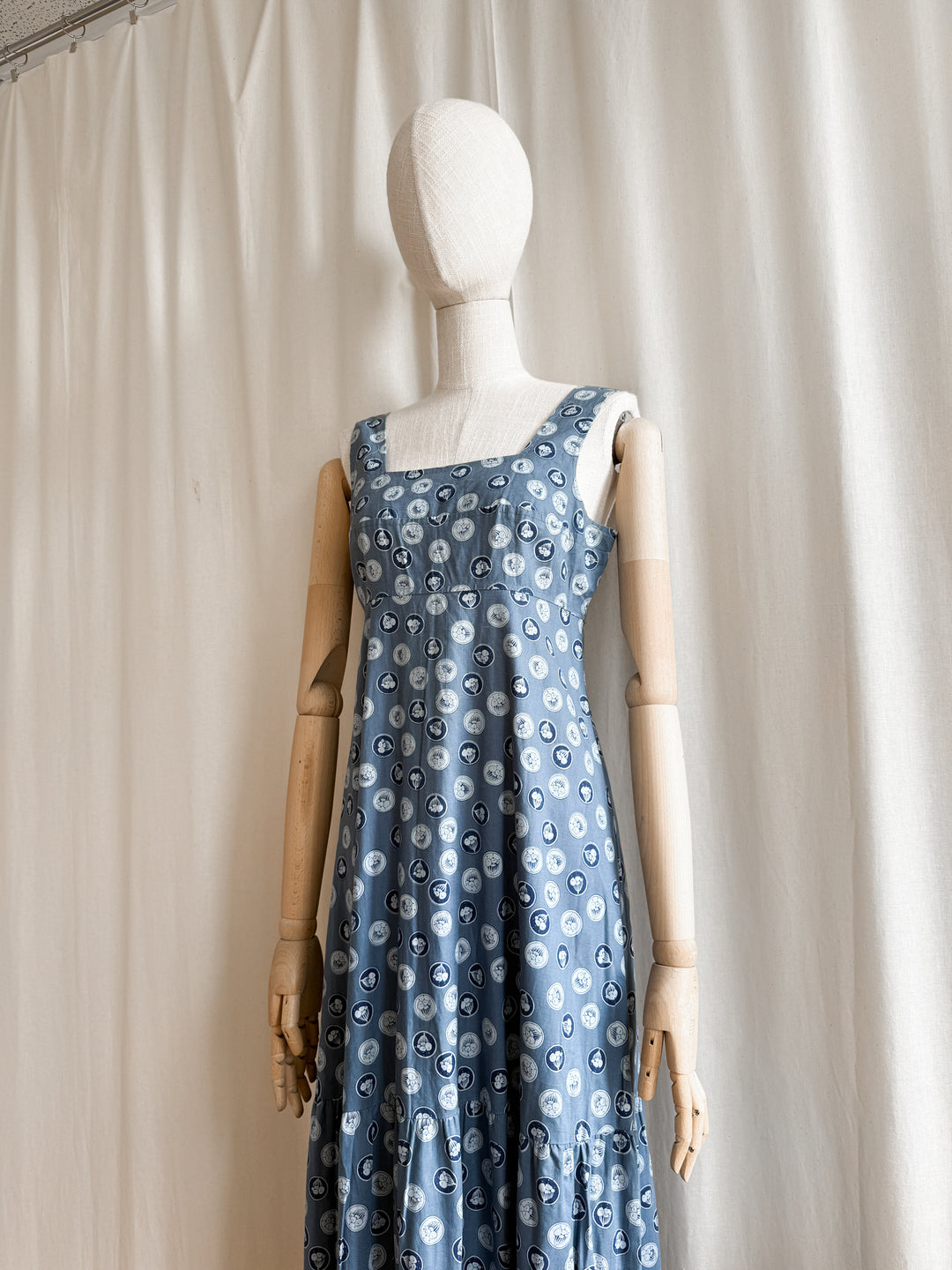 Gorgeous Moody Blue Cotton maxi Dress by Topshop