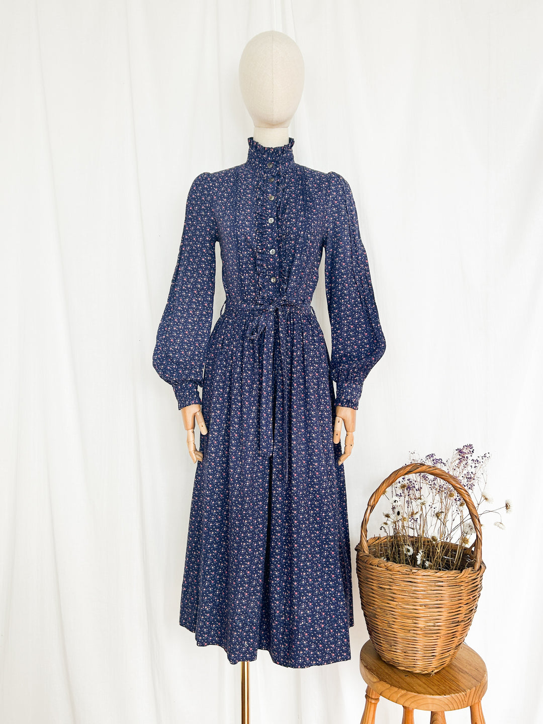 Stunning Rare Late 70s Laura Ashley Cotton Victoriana Midi Dress The Pansy Garden Stunning Rare Late 70s Laura Ashley Cotton Victoriana Midi Dress The Pansy Garden