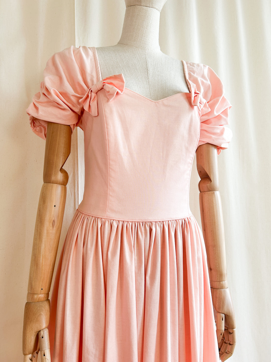 The Chloé ~ heavenly rare Laura Ashley peach cotton 80s maxi dress