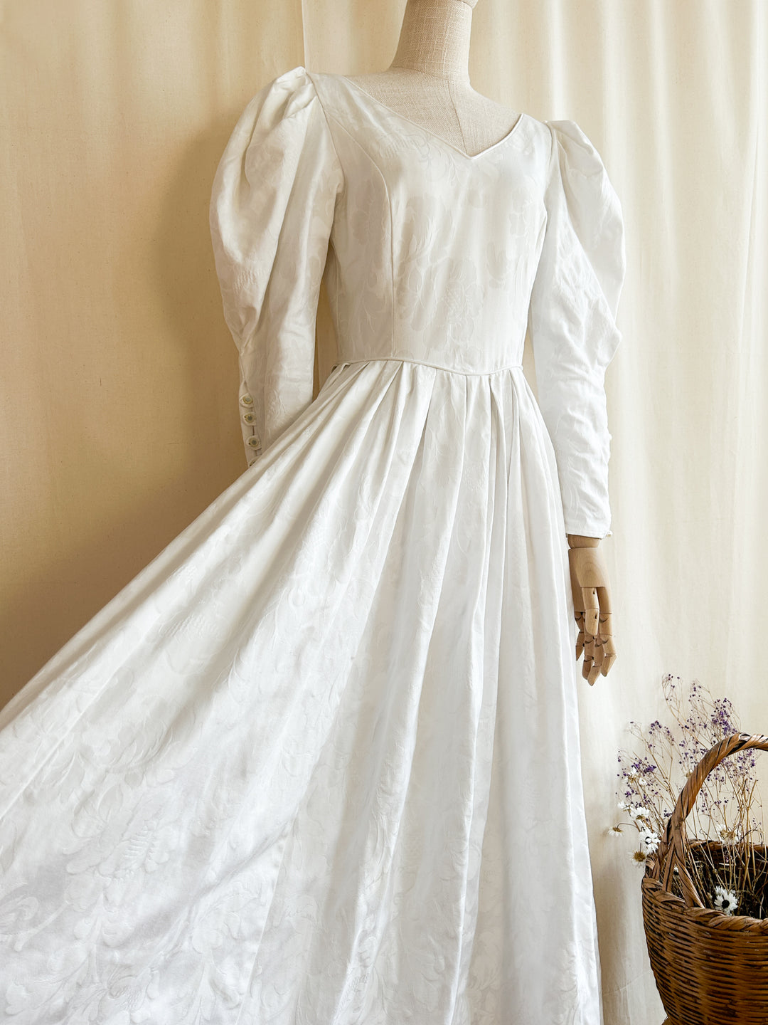 The Abigail ~ stunning precious 80s Laura Ashley damask cotton maxi dr The Pansy Garden The Abigail ~ stunning precious 80s Laura Ashley damask cotton maxi dr The Pansy Garden