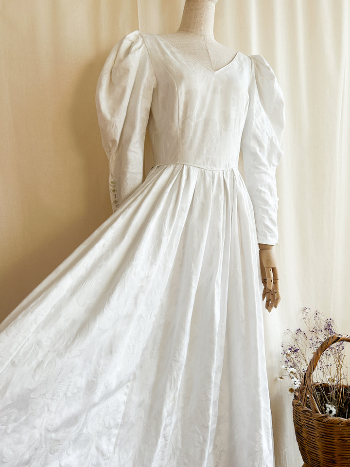The Abigail ~ stunning precious 80s Laura Ashley damask cotton maxi dr – The Pansy Garden The Abigail ~ stunning precious 80s Laura Ashley damask cotton maxi dr – The Pansy Garden