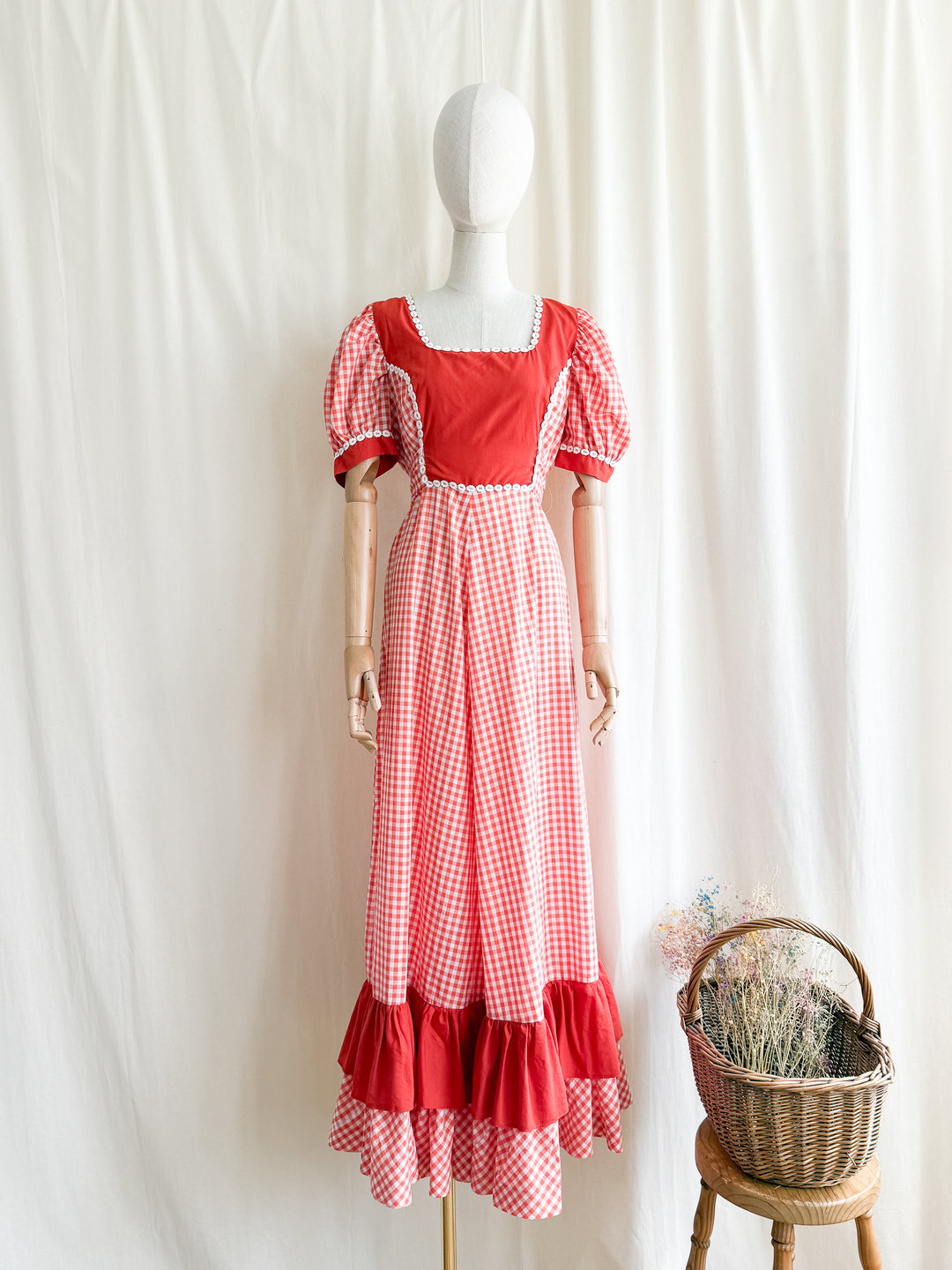 orange gingham maxi dress Gingham Maxi Dress - Orange Sherbet