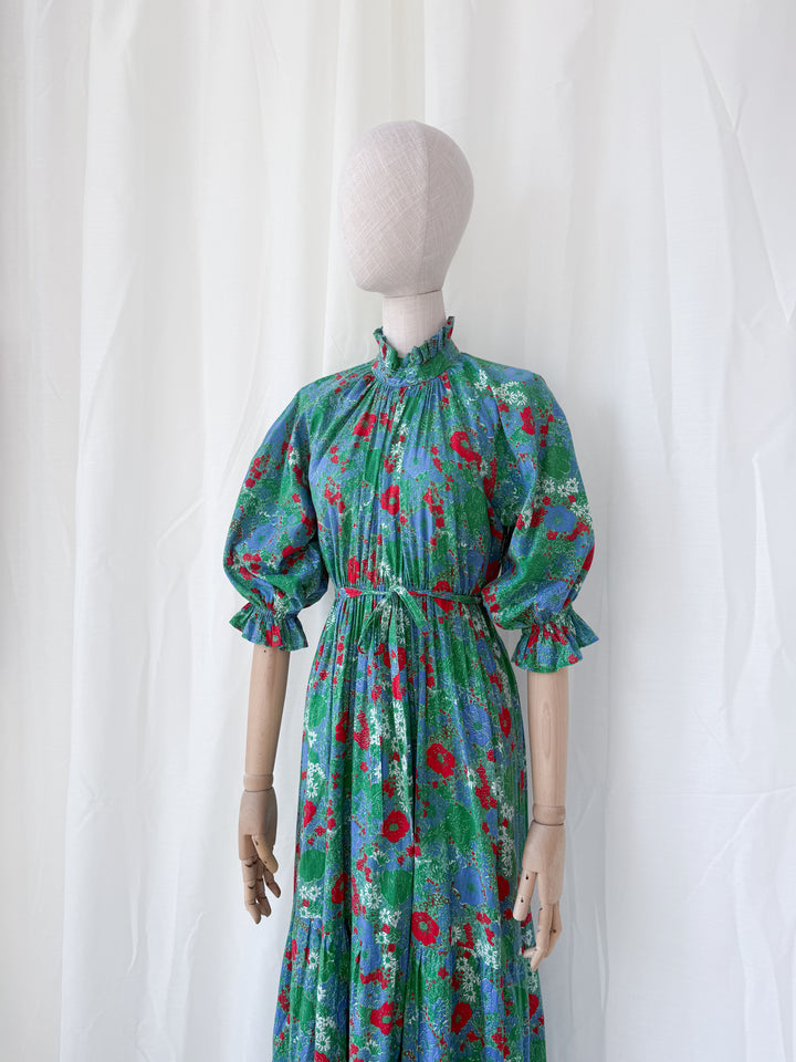 Holy Grail Rare Divine 1970s Laura Ashley Cotton Maxi Dress