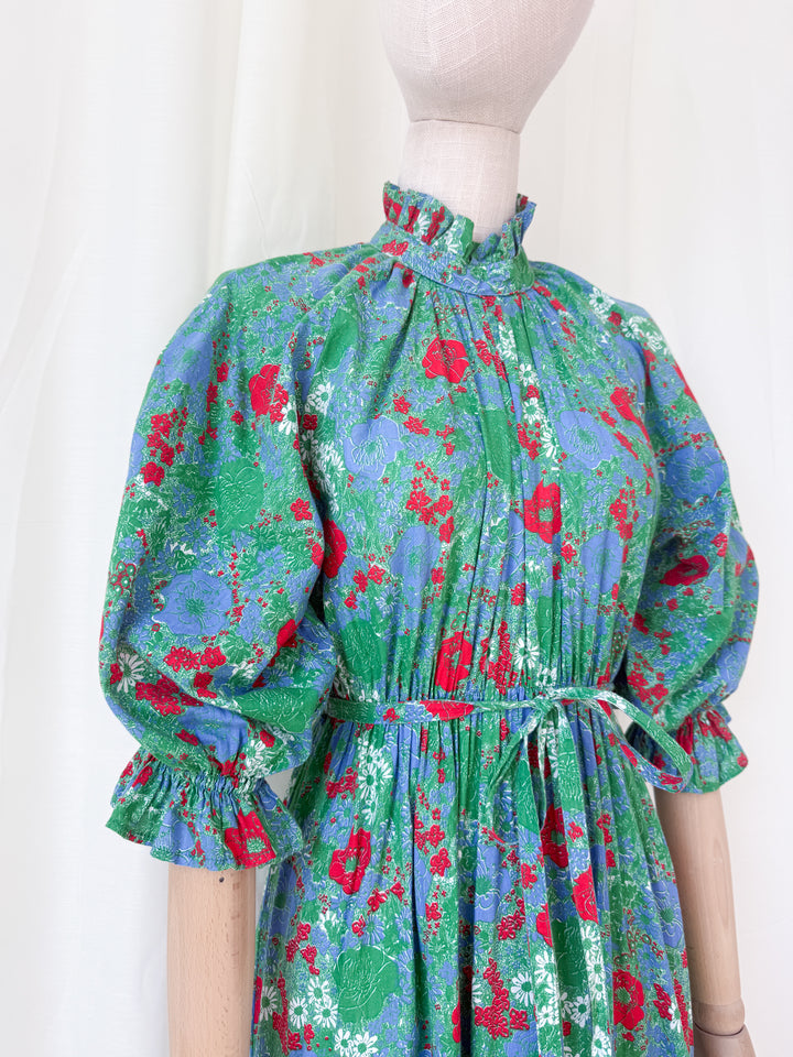 Holy Grail Rare Divine 1970s Laura Ashley Cotton Maxi Dress