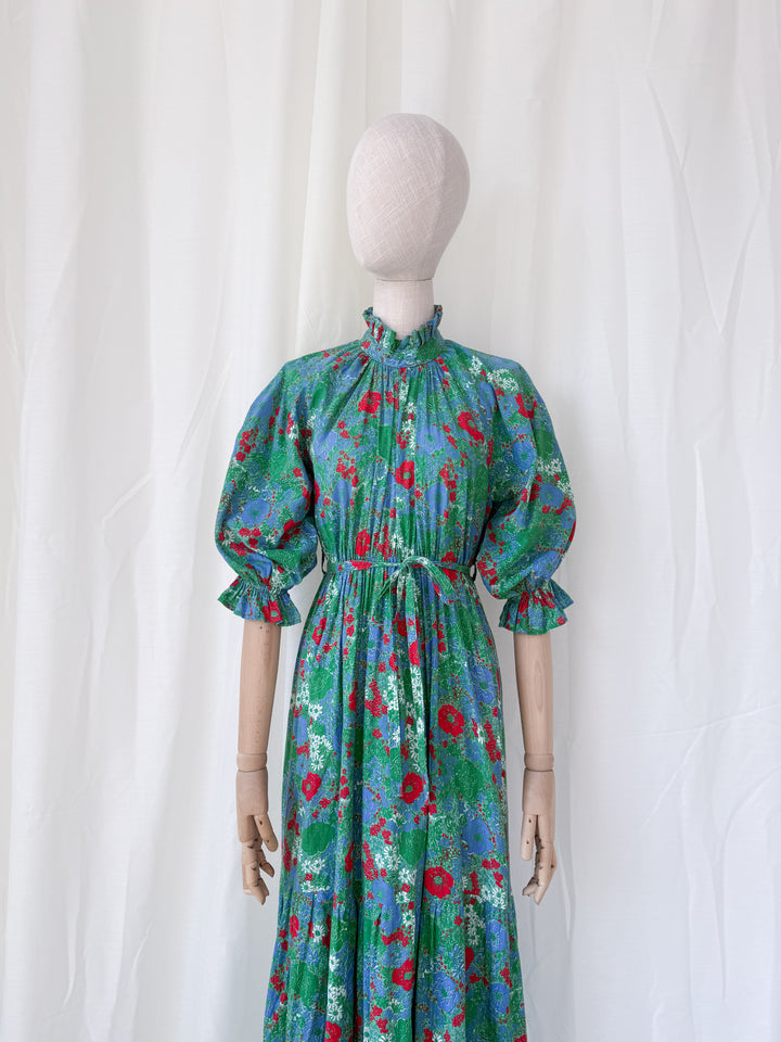 Holy Grail Rare Divine 1970s Laura Ashley Cotton Maxi Dress