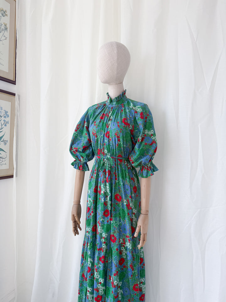 Holy Grail Rare Divine 1970s Laura Ashley Cotton Maxi Dress