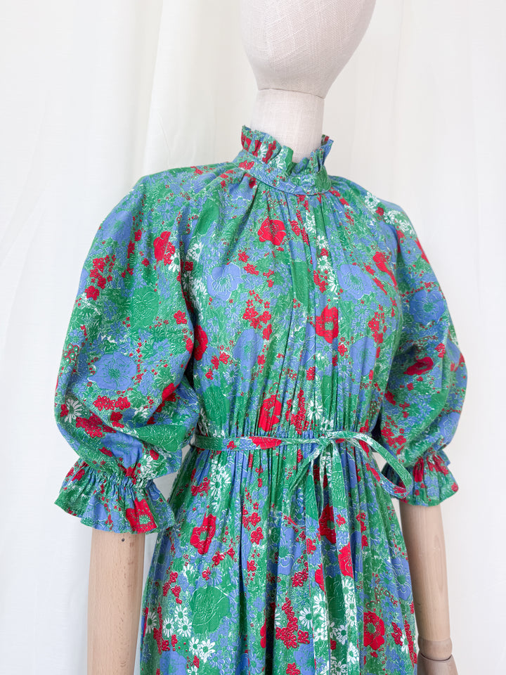 Holy Grail Rare Divine 1970s Laura Ashley Cotton Maxi Dress