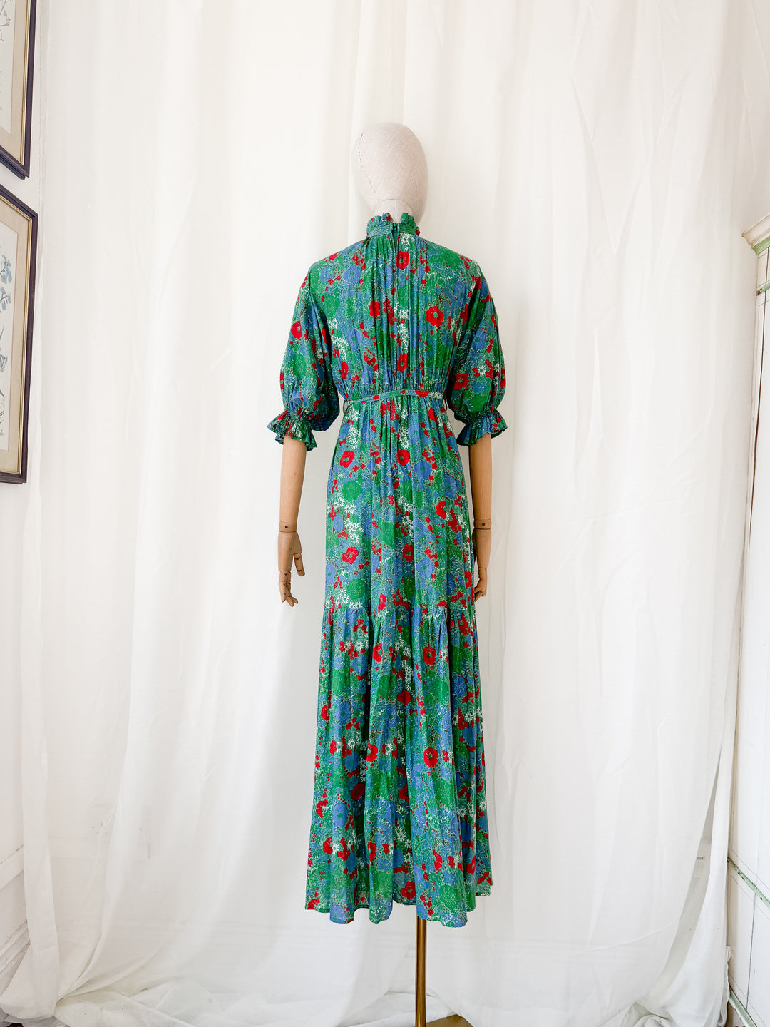 Holy Grail Rare Divine 1970s Laura Ashley Cotton Maxi Dress