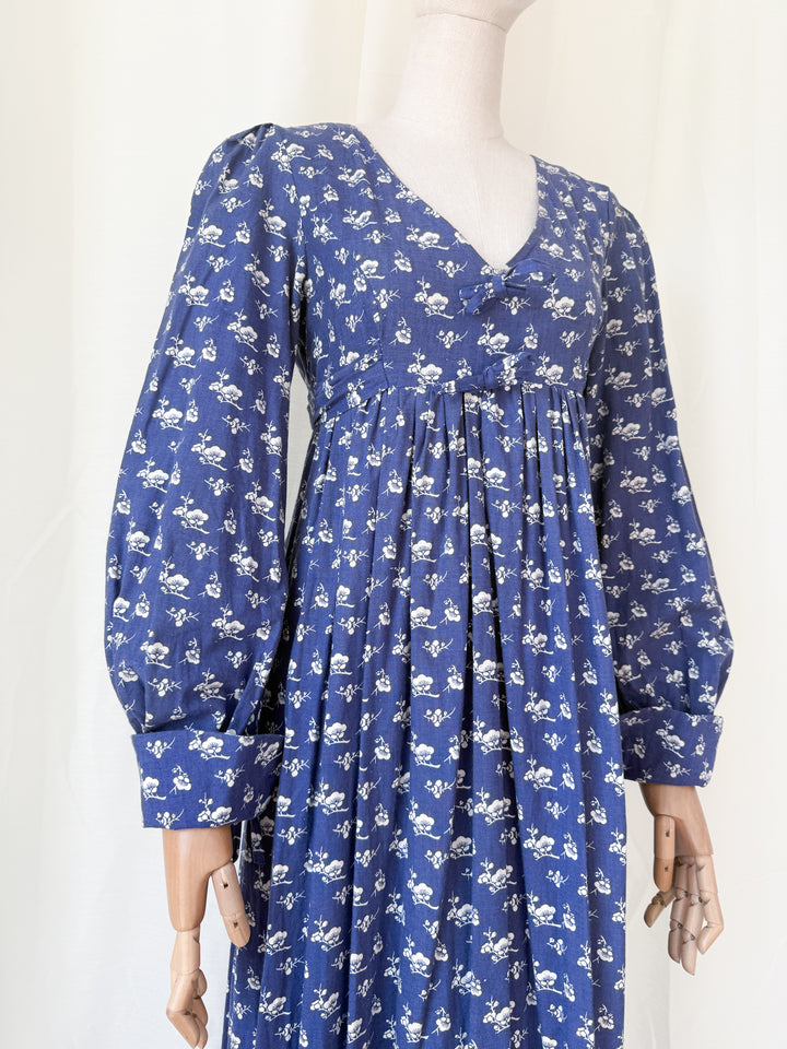 Breathtaking Precious Rare Divine 1970s Laura Ashley Cotton Maxi Dress