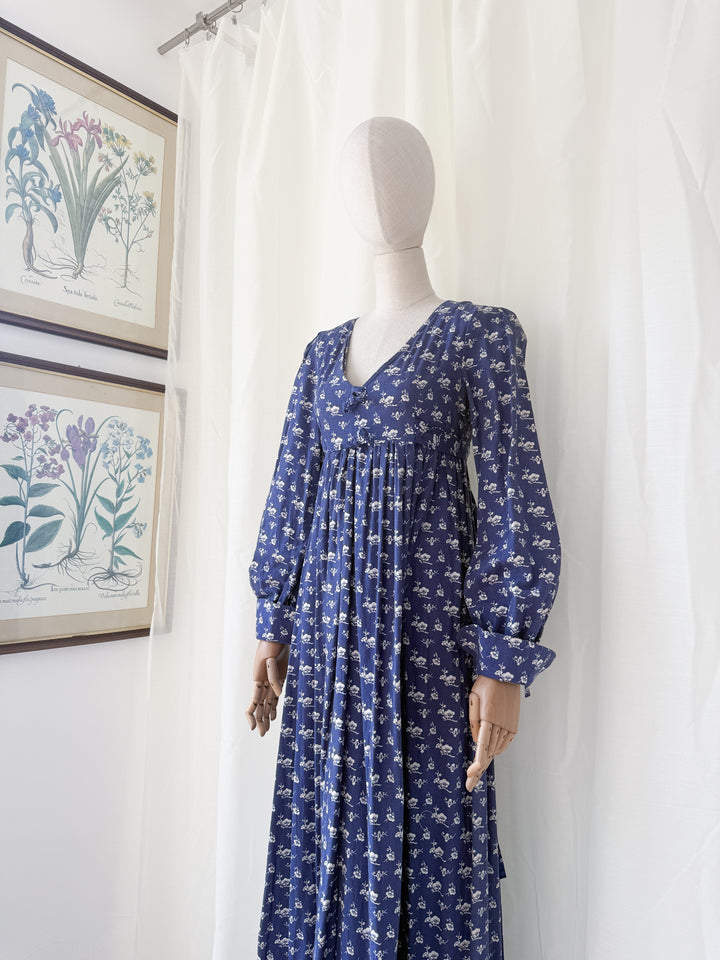Breathtaking Precious Rare Divine 1970s Laura Ashley Cotton Maxi Dress