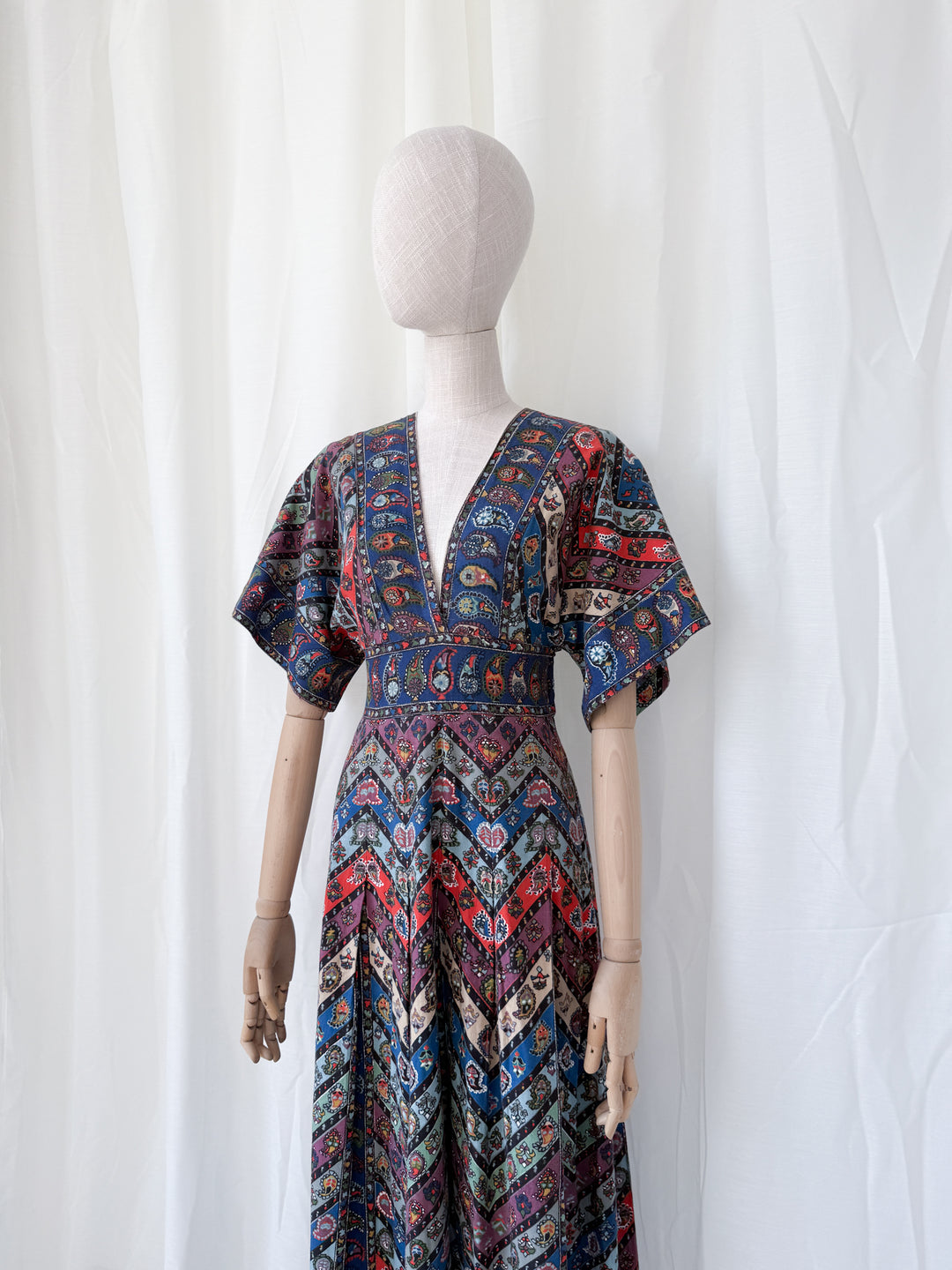 Outstanding Precious Rare 1970s Cotton Polly Peck Liberty Maxi Dress