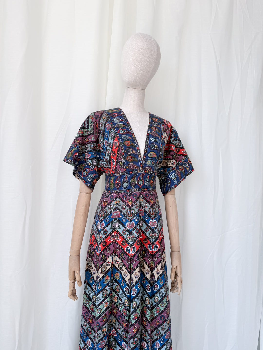Outstanding Precious Rare 1970s Cotton Polly Peck Liberty Maxi Dress