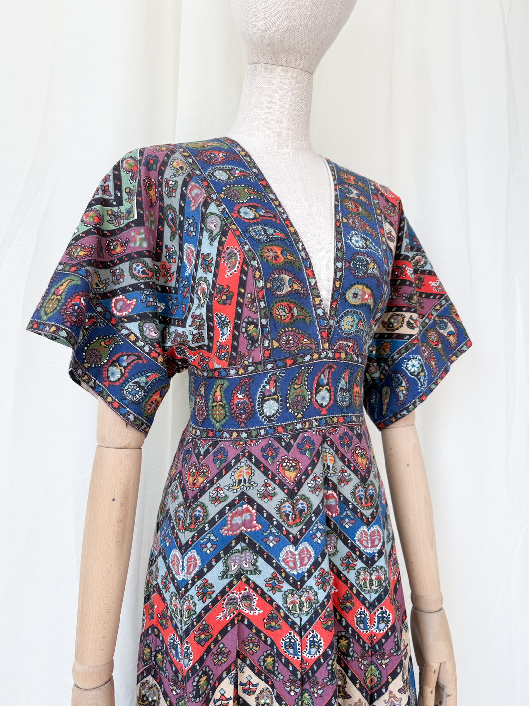Outstanding Precious Rare 1970s Cotton Polly Peck Liberty Maxi Dress