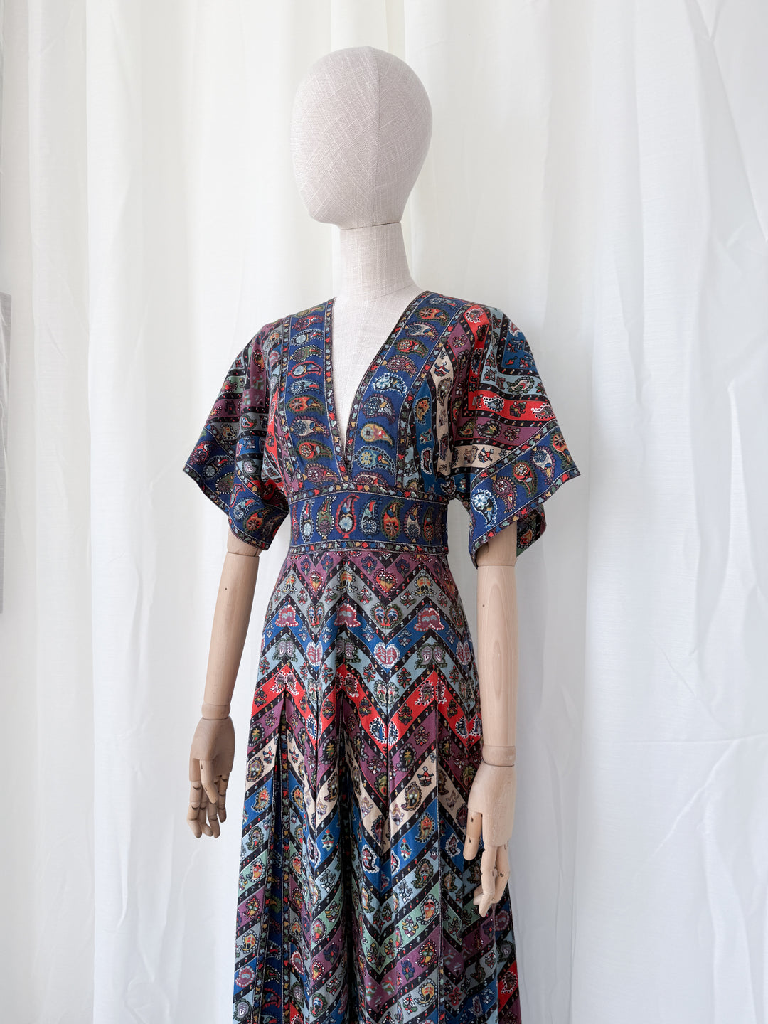 Outstanding Precious Rare 1970s Cotton Polly Peck Liberty Maxi Dress