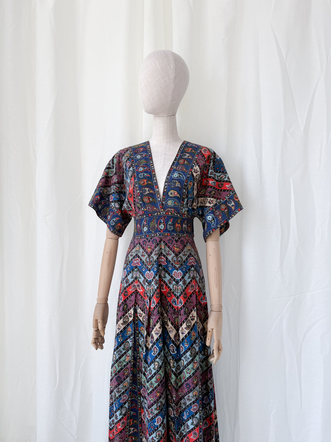 Outstanding Precious Rare 1970s Cotton Polly Peck Liberty Maxi Dress
