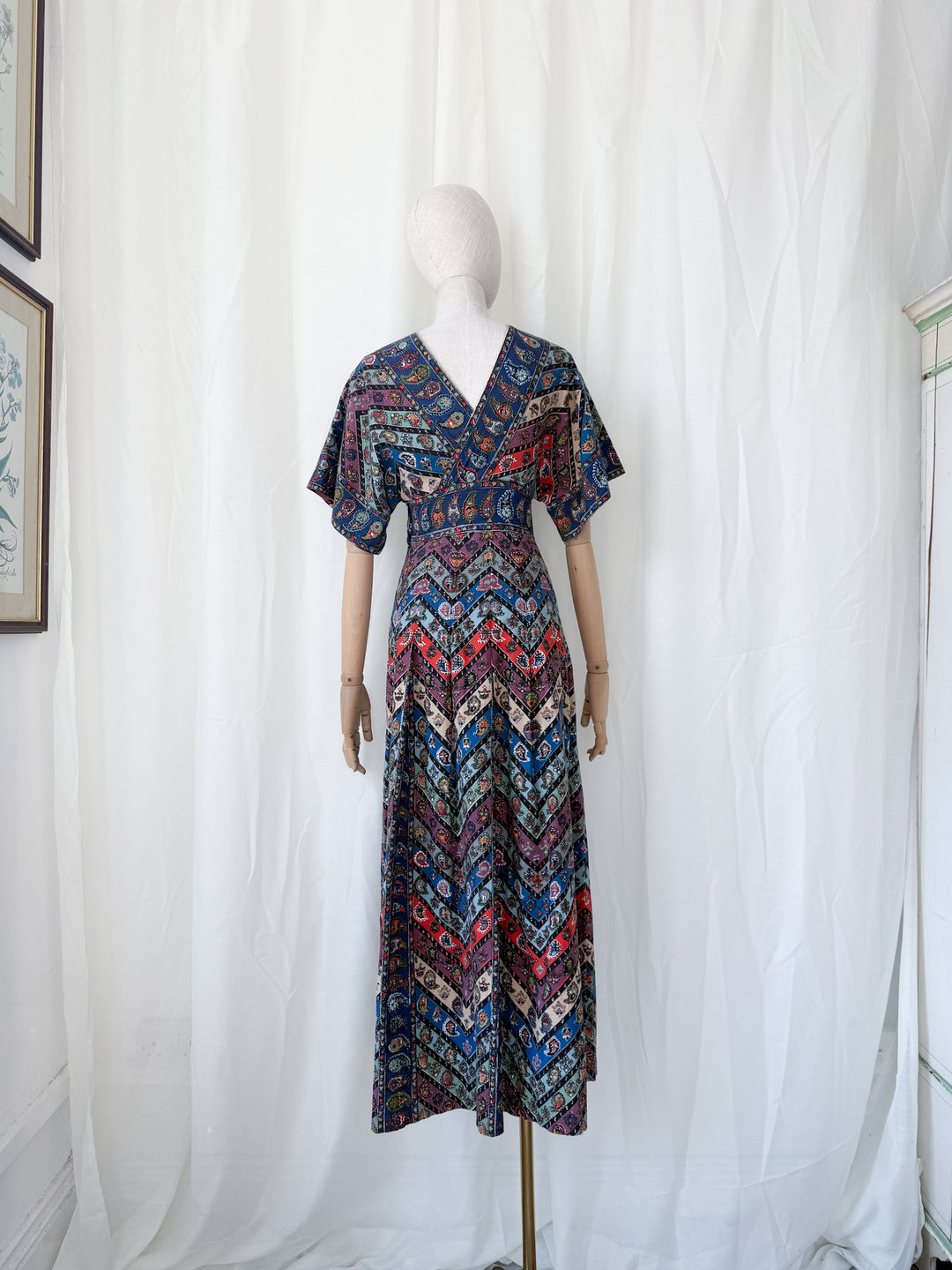 Outstanding Precious Rare 1970s Cotton Polly Peck Liberty Maxi Dress