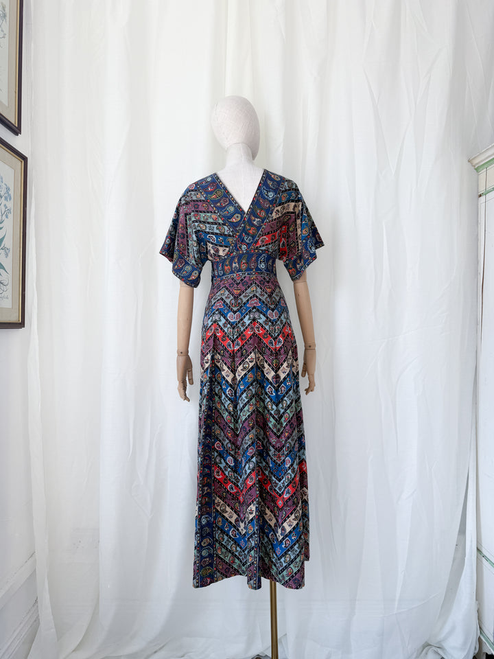 Outstanding Precious Rare 1970s Cotton Polly Peck Liberty Maxi Dress