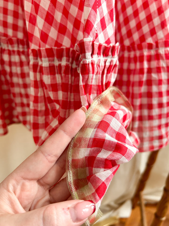 Holy Grail Rare Beautiful 1930s Gingham Cotton Dream Dress