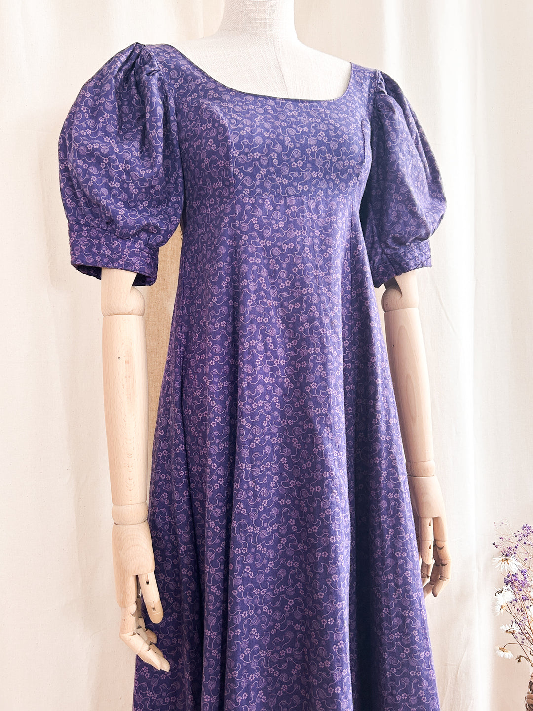 Darcy ~ Holy Grail rare 1970s puff sleeve regency dress by laura ashley