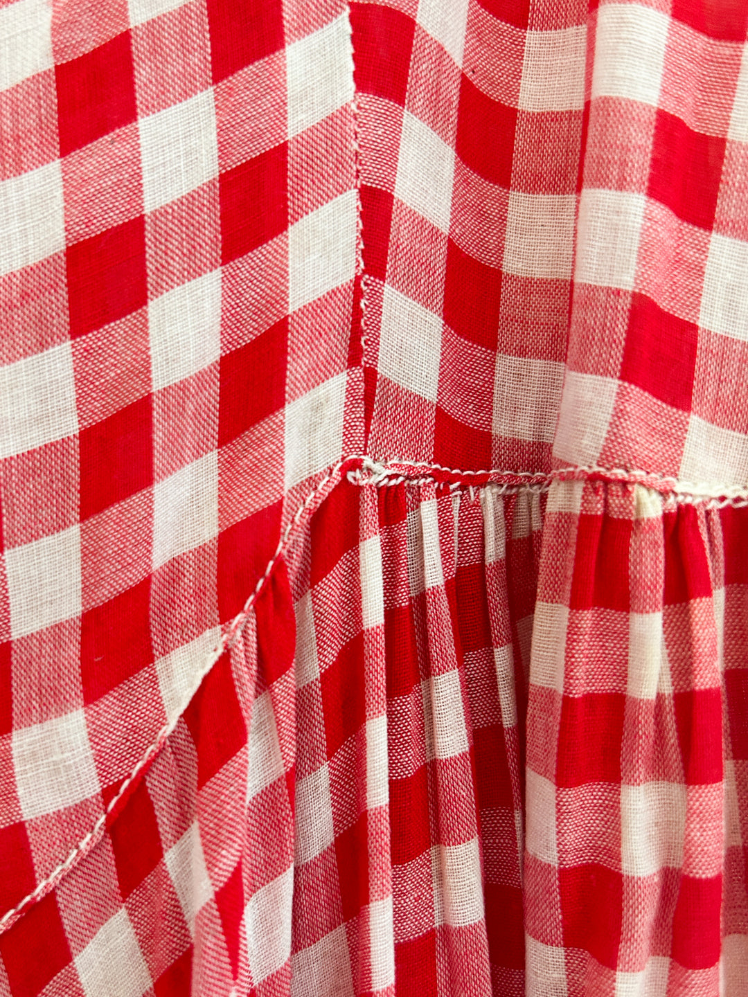 Holy Grail Rare Beautiful 1930s Gingham Cotton Dream Dress