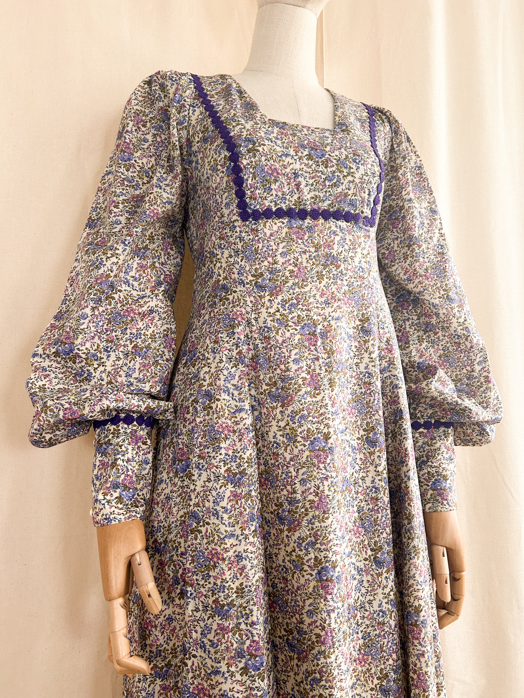 Iris ~ Beautiful handmade floral cotton prairie dream dress